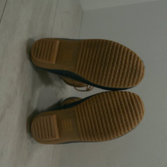 Khombu Duck Nordic Fair Isle Fleece Lined Waterproof Navy Winter Snow Boots SZ 7 - Picture 10 of 13